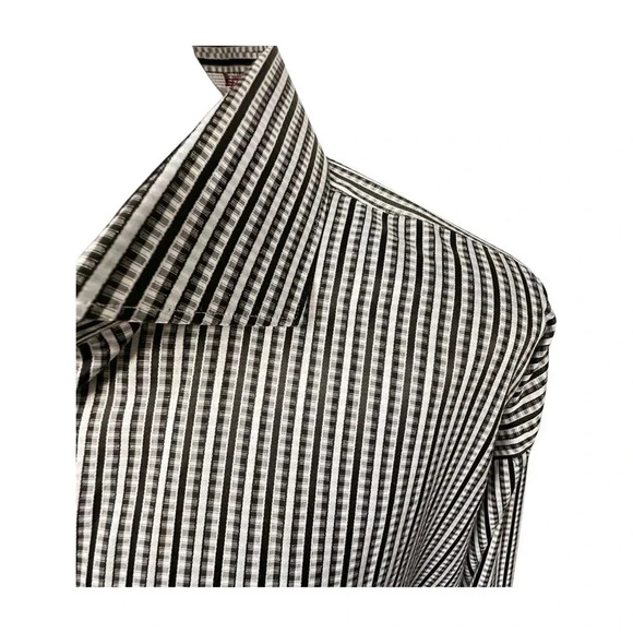NXT Business Casual  Shirt Size 3XT LS Black White Check Button 3X TALL … - Picture 7 of 11